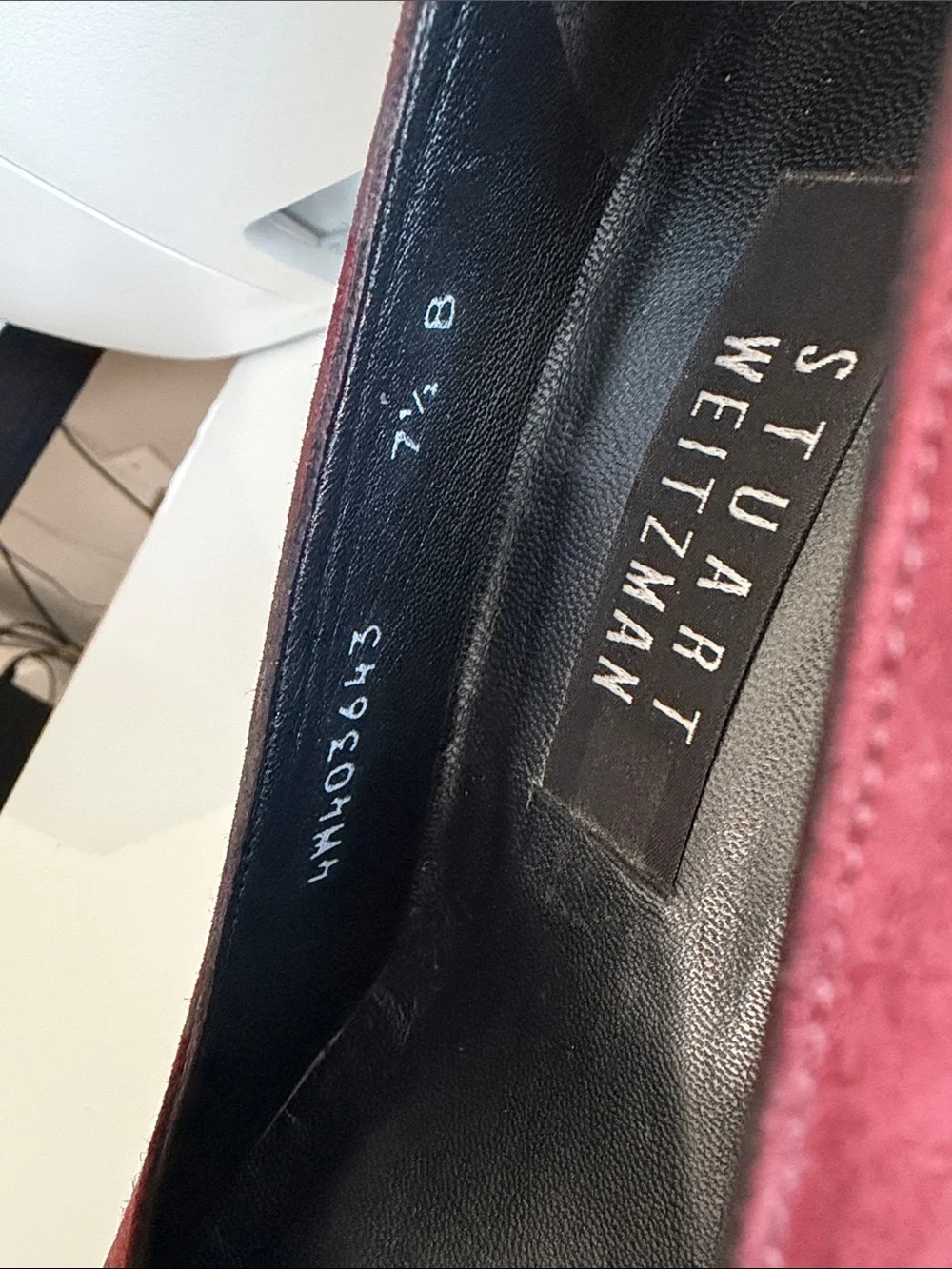 Stuart Weitzman Burgundy Suede Bow Heels